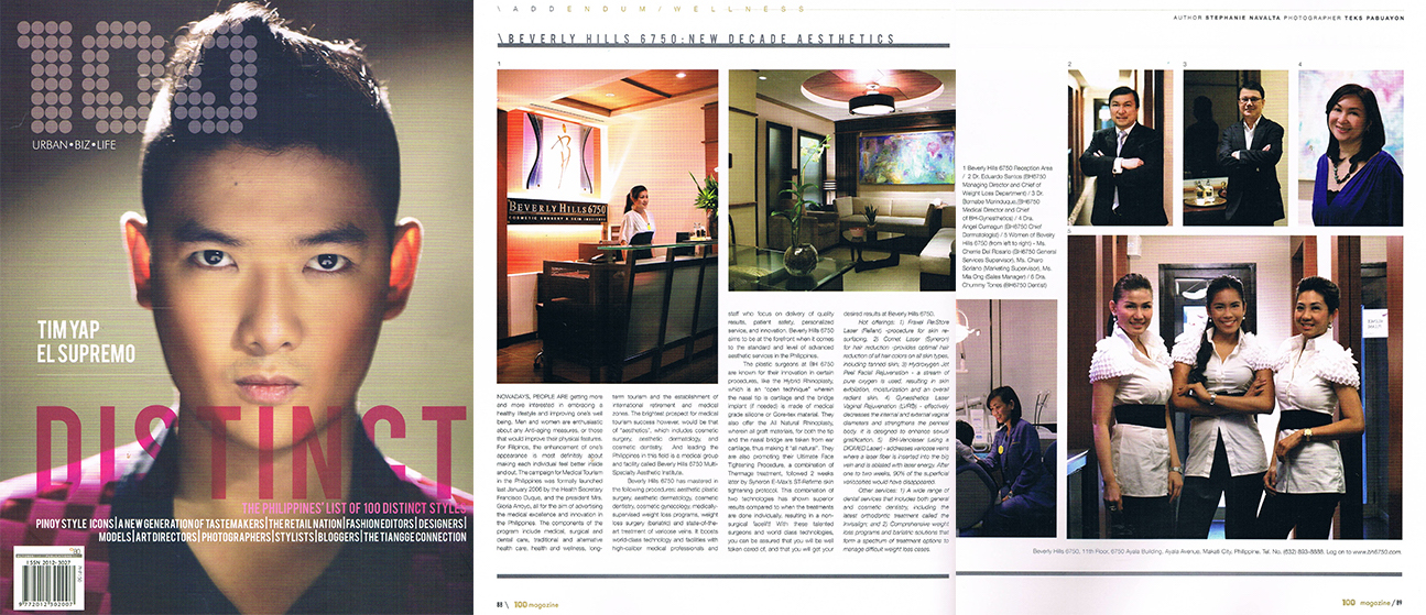 BH6750 2009 article in 100 Magazine Philippines